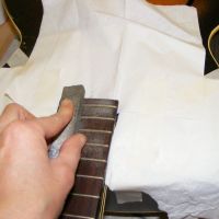 Gibson L48 levelling the last few frets&nbsp;&copy;&nbsp;2026&nbsp;Guitar Angel