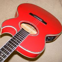 Washburn EA50 Bridge base and saddle lowered to attain a low action&nbsp;&copy;&nbsp;2026&nbsp;Guitar Angel
